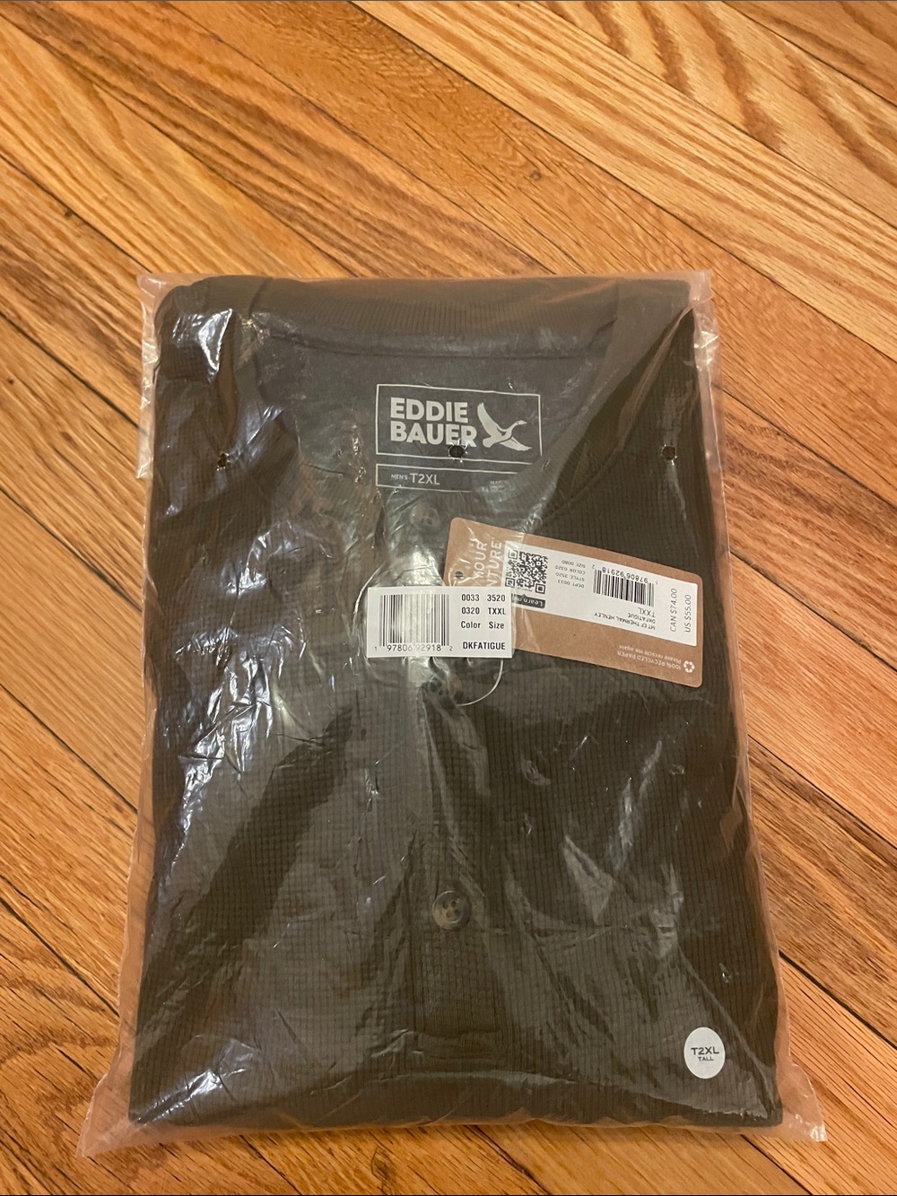 Eddie Bauer waffle Henley shirt